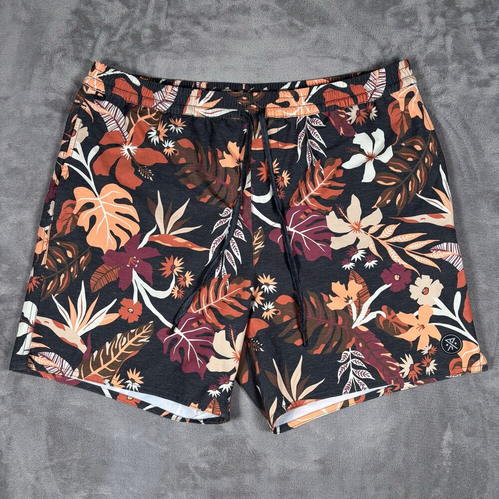 Roark Men’s XL Tropical Floral Swim Hybrid Shorts Surf Beach